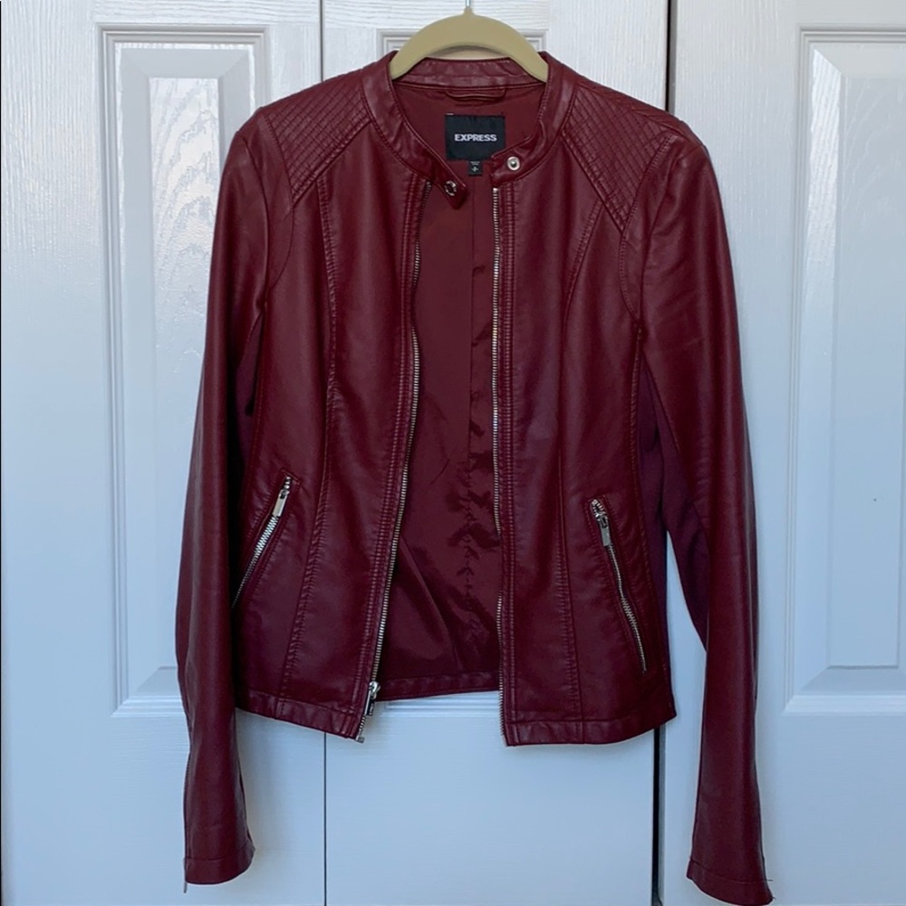 Express faux leather jacket 😎